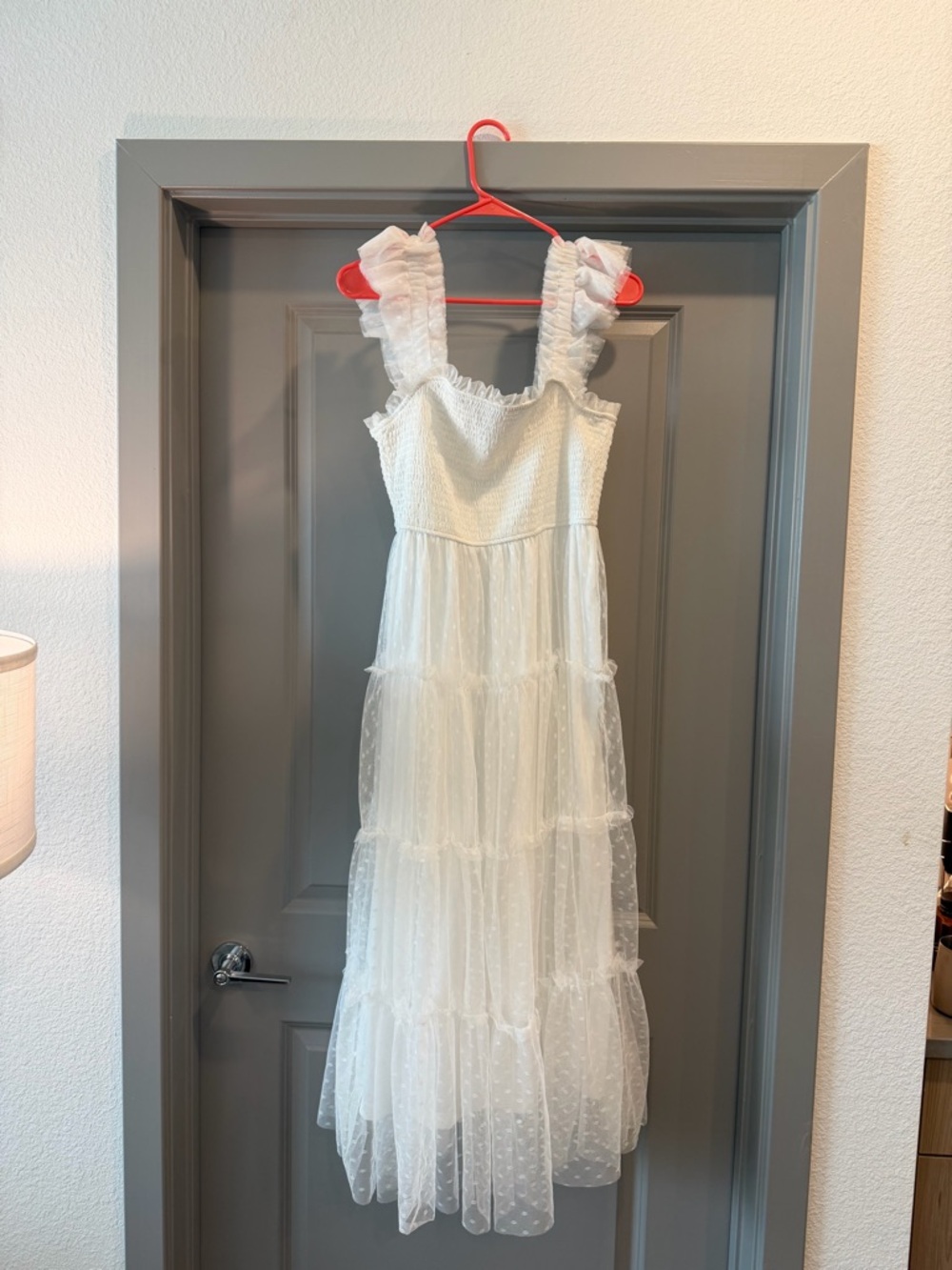 Altar'd State White Tiered Dot Maxi Dress for Girls